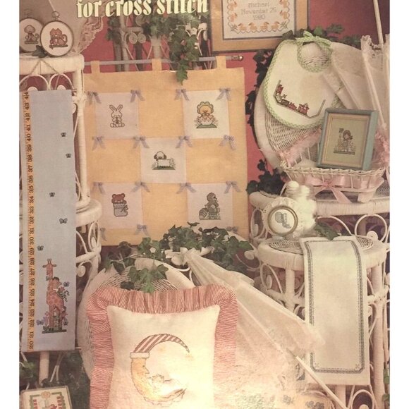 Cross Stitch Leisure Arts Just For Baby Charted 190 Dick Martin Vintage - Picture 2 of 4